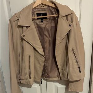 London Fog Women's Tan Leather Jacket